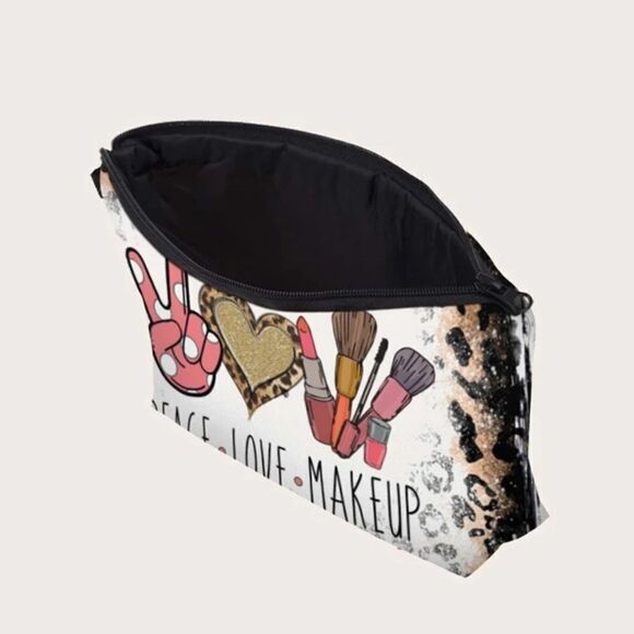 Cute Travel Size Leopard Pattern Cosmetic Bag - Picture 4 of 7